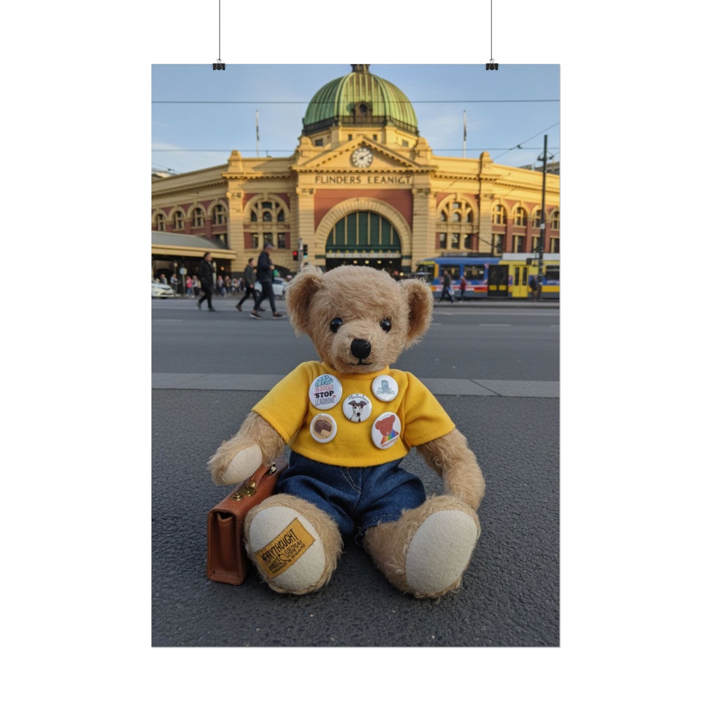 Teddy on Tour Ralphie in Melbourne Rolled Posters
