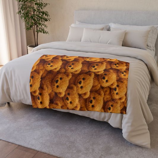 Teddy On Tour Counting Teddies Soft Polyester Blanket (look for a matching cushion)