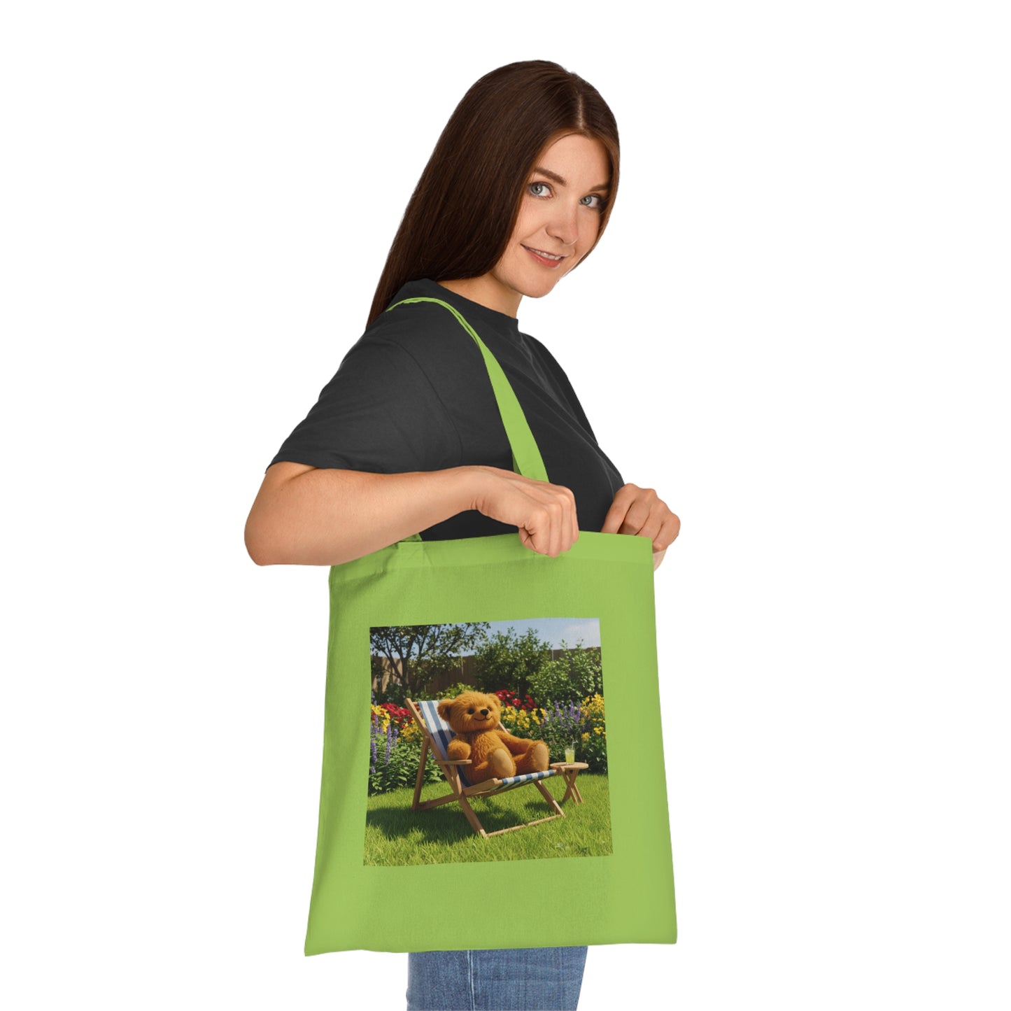 Teddy On Tour Cotton Tote Bag