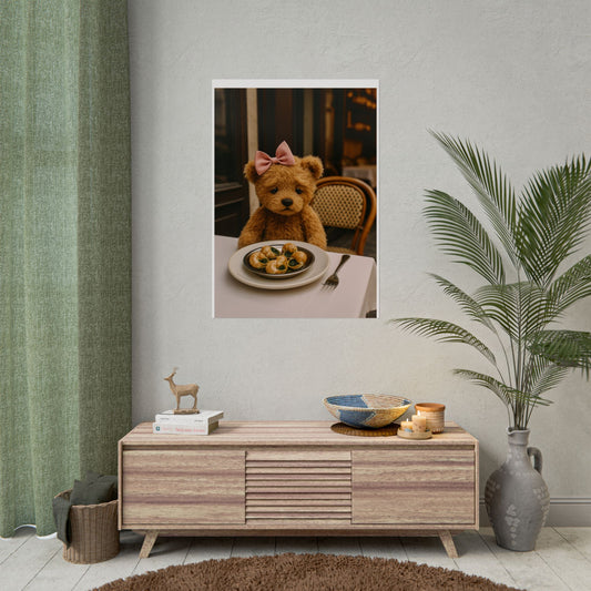 Teddy on Tour Luna in Paris Rolled Posters