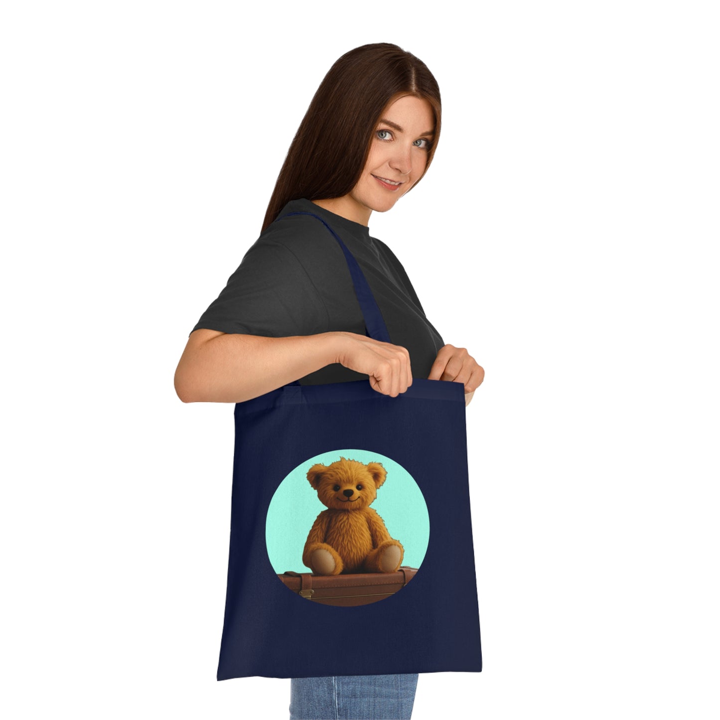 Teddy On Tour Cotton Tote Bag