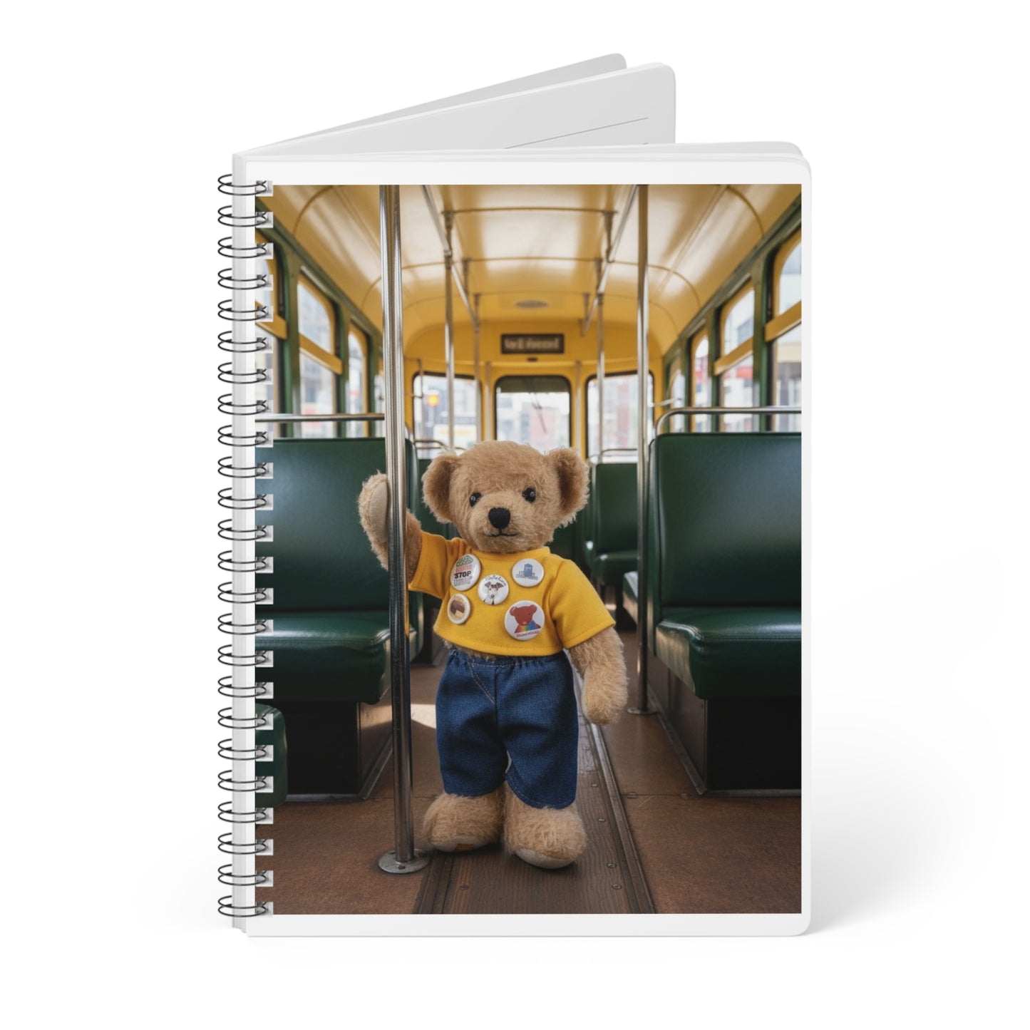 Teddy On tour Ralphie in Melbourne Softcover Notebook, A5