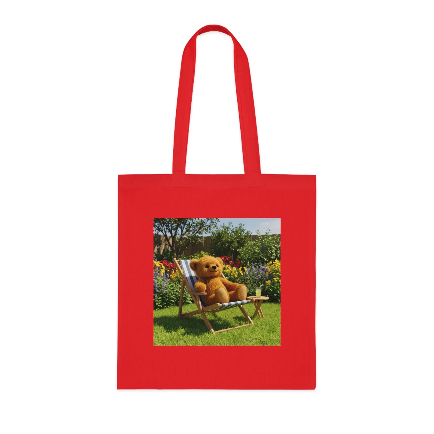 Teddy On Tour Cotton Tote Bag