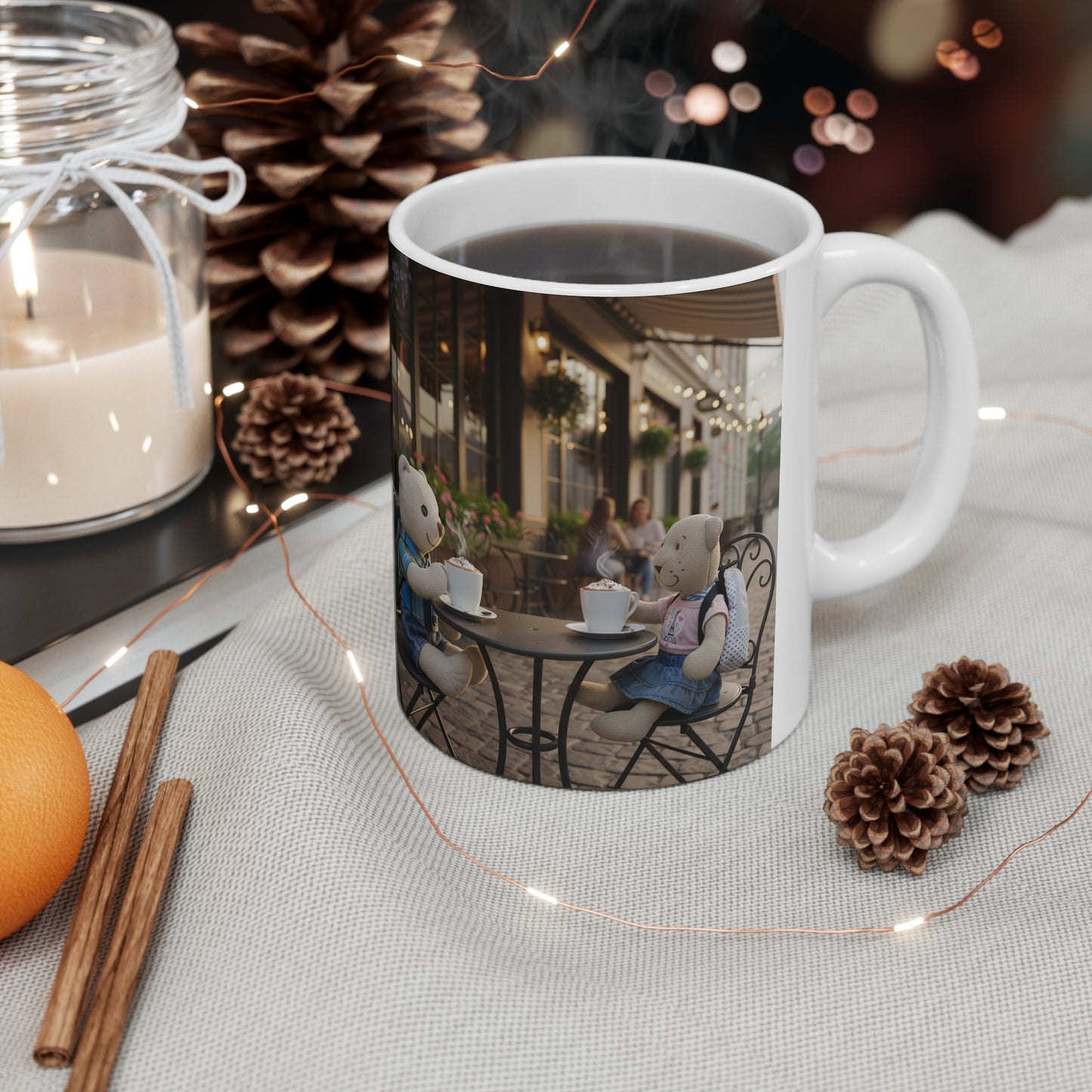 Teddy On Tour – TB and Pippa Climb Everest Ceramic Coffee Cup