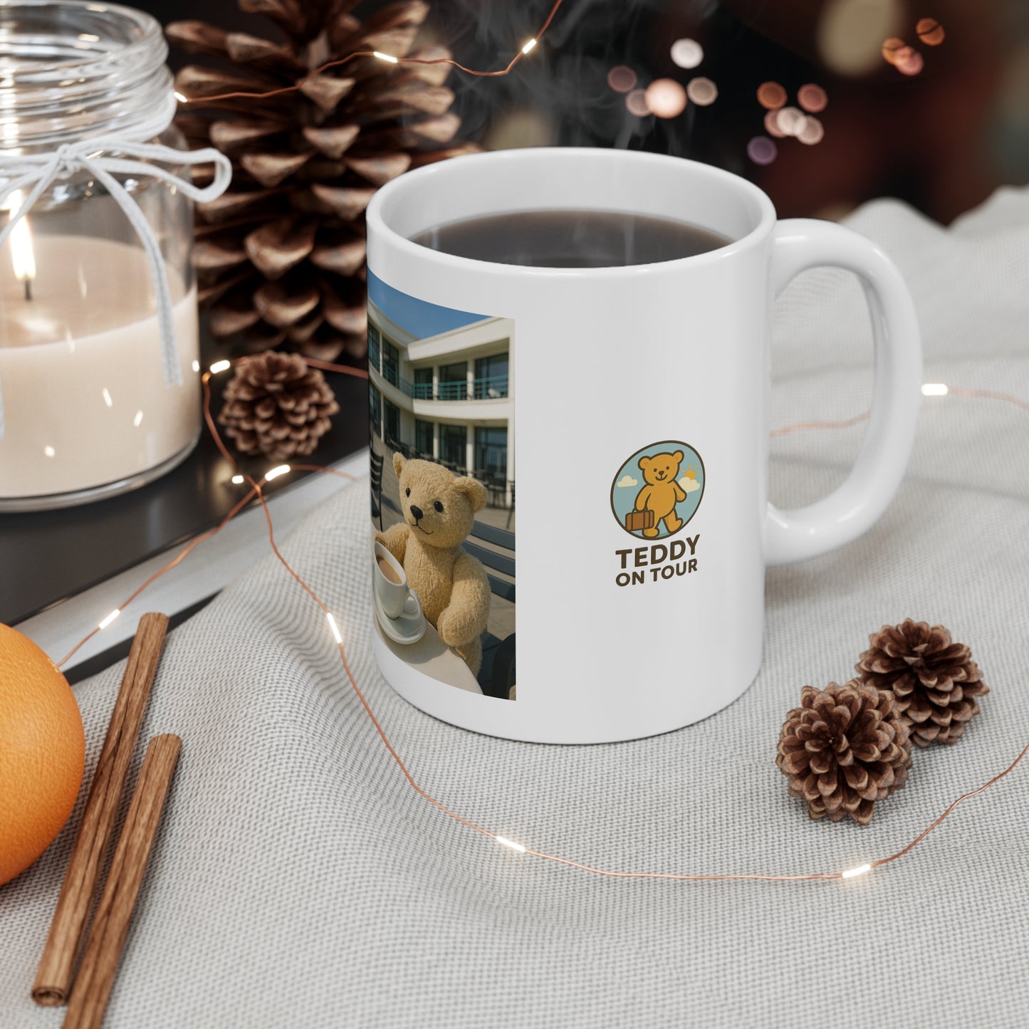 Teddy On Tour – Bexhill Pavilion Ceramic Coffee Cup