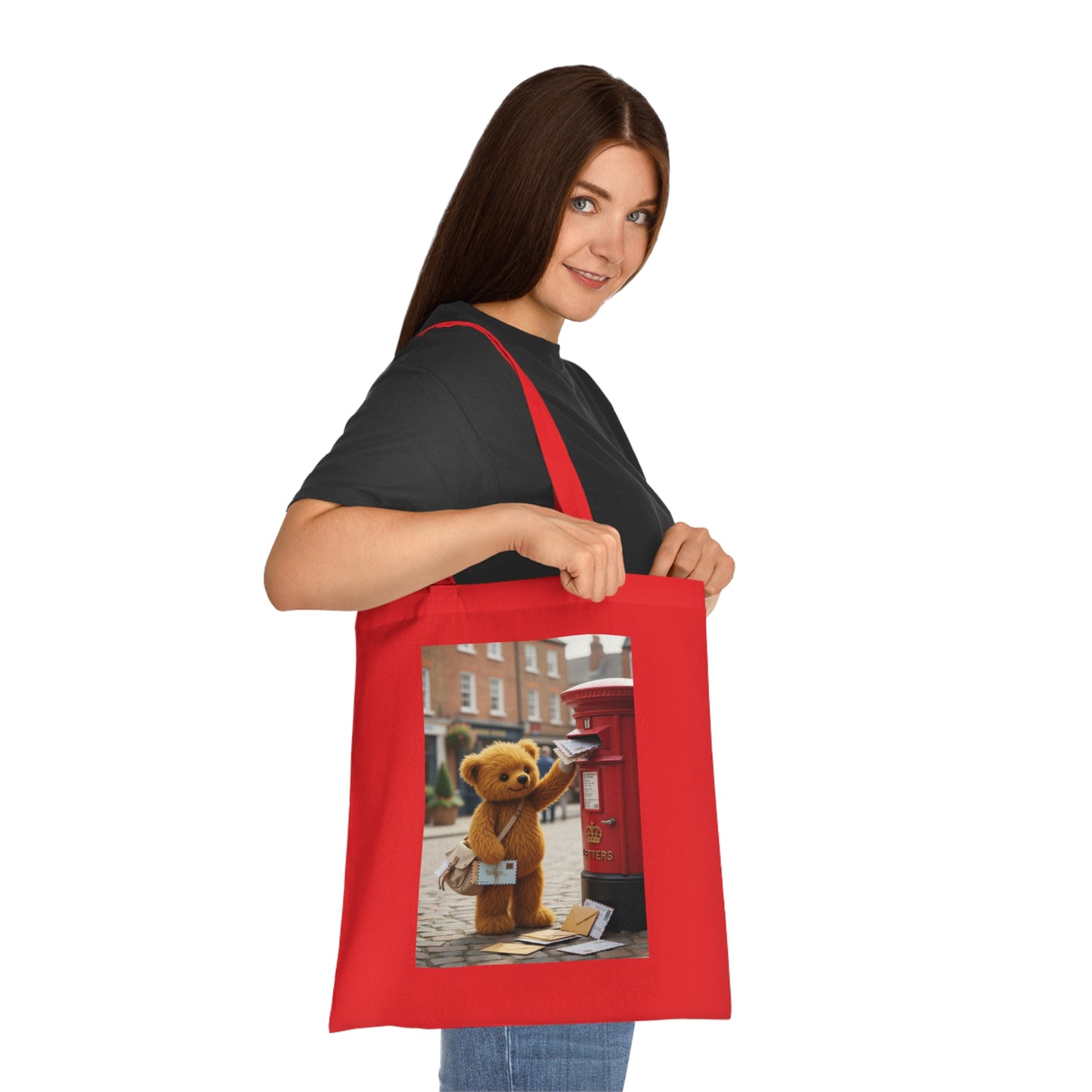 Teddy On Tour Cotton Tote Bag
