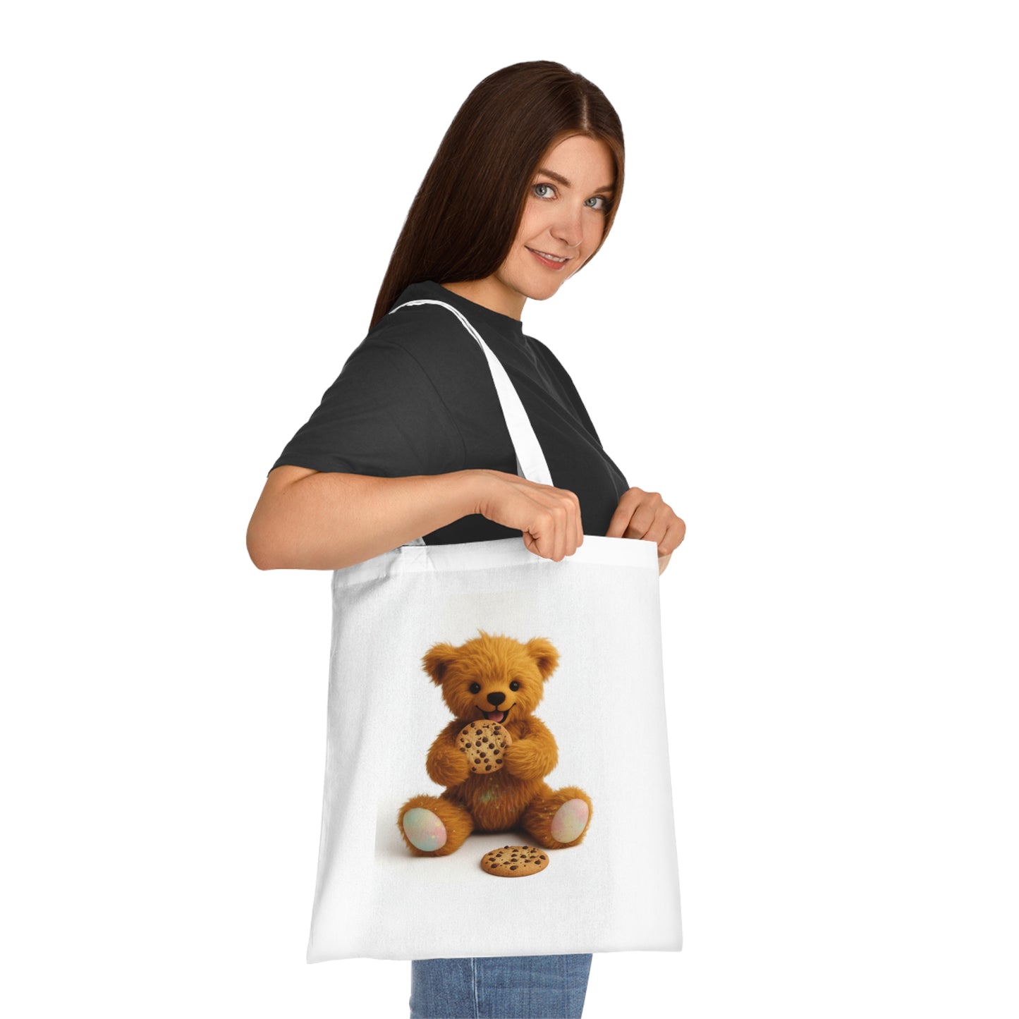 Teddy On Tour Cotton Tote Bag