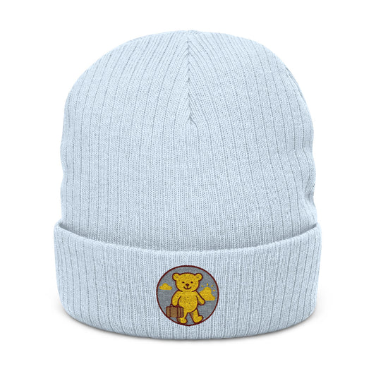 Teddy On Tour Clothing Ribbed Knit Beanie (Embroidery)