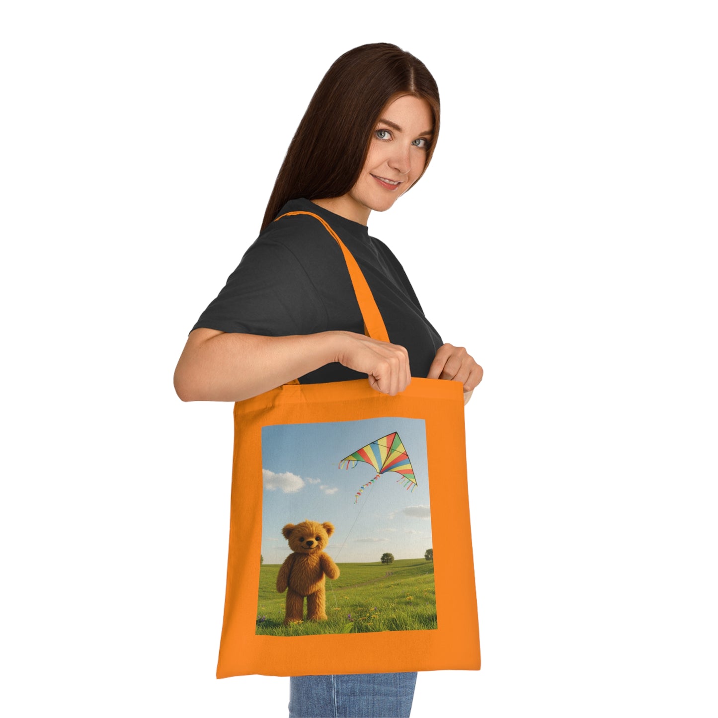 Teddy On Tour Cotton Tote Bag