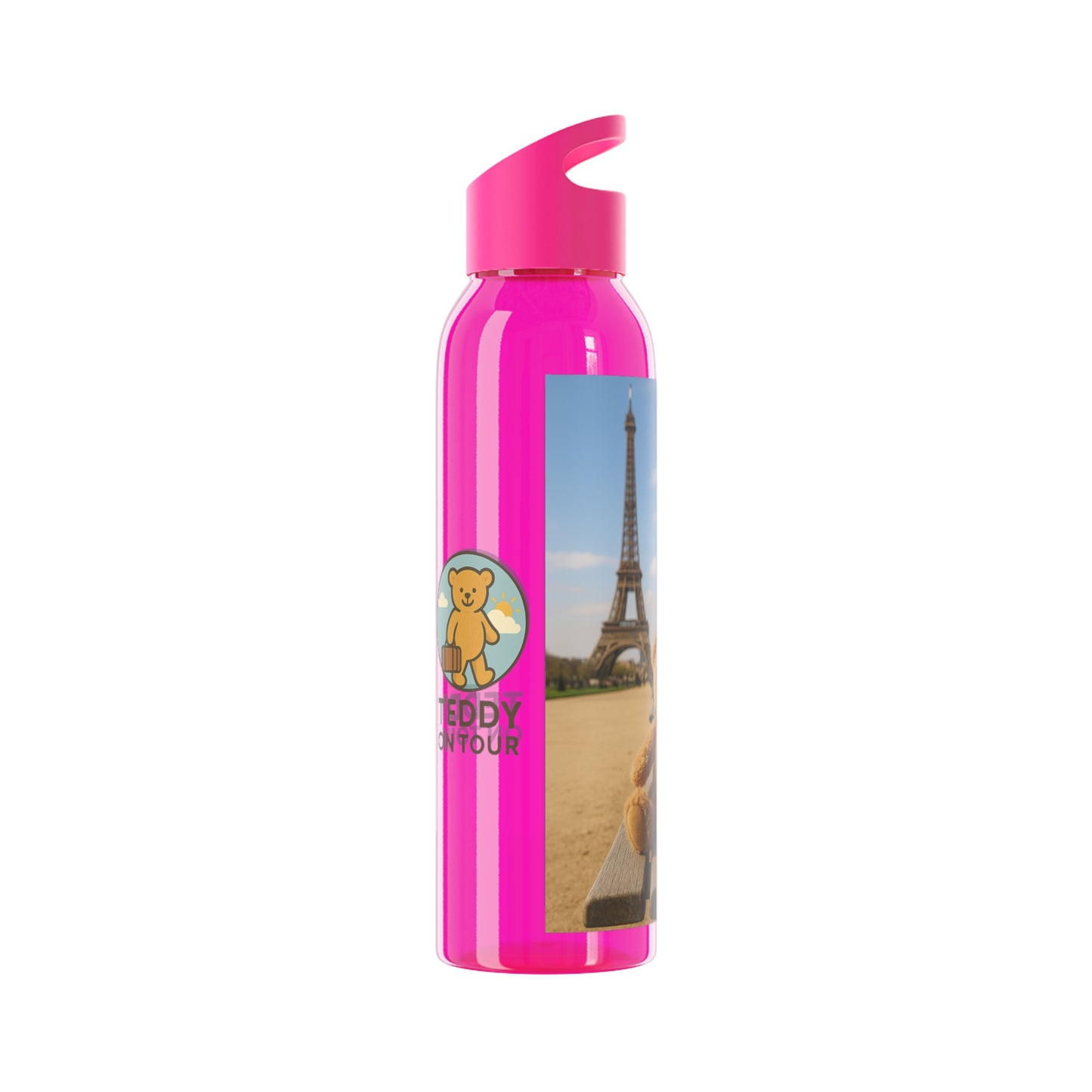 Teddy on Tour Luna in Paris Sky Water Bottle