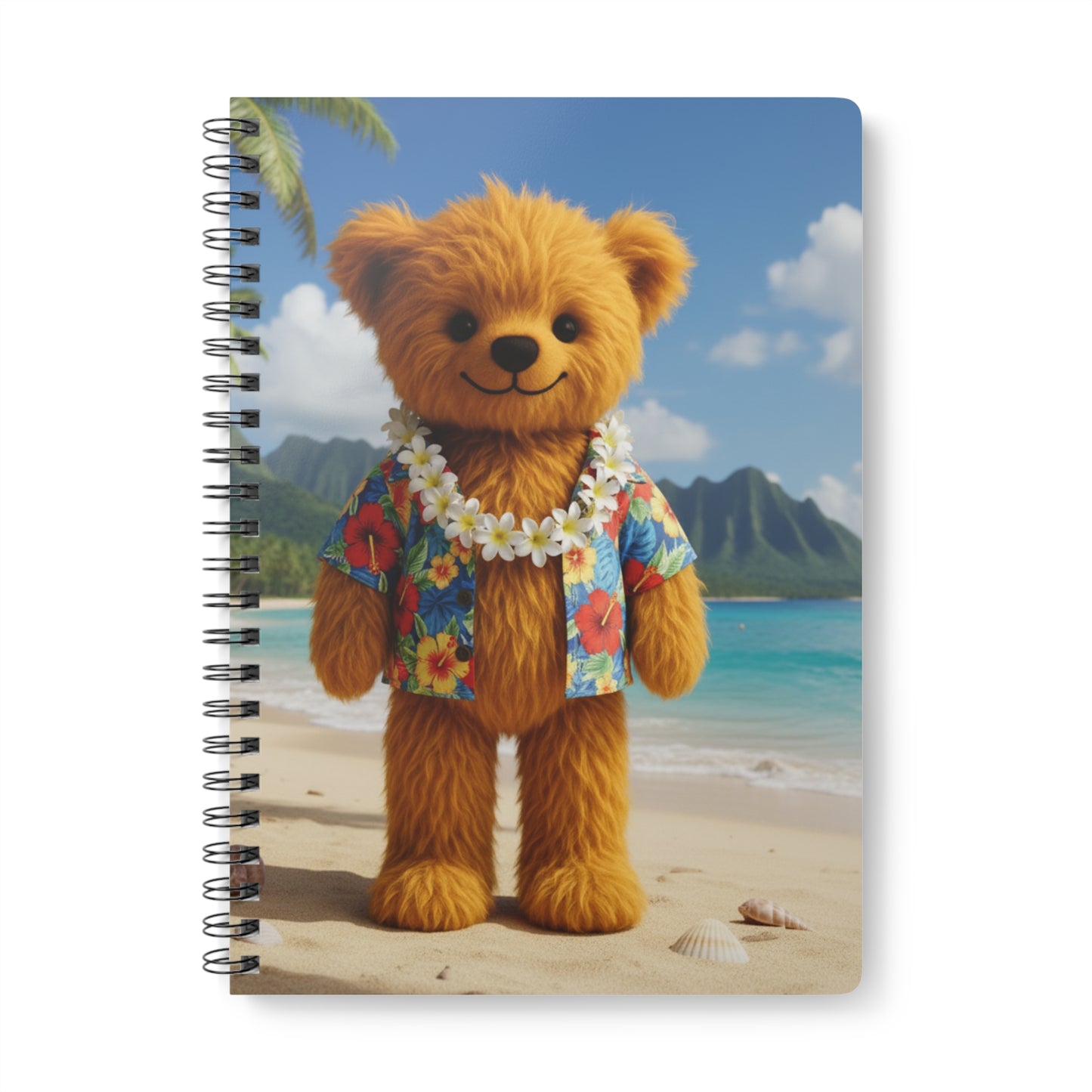 Teddy On tour stationery Hawaii teddy Softcover Notebook A5
