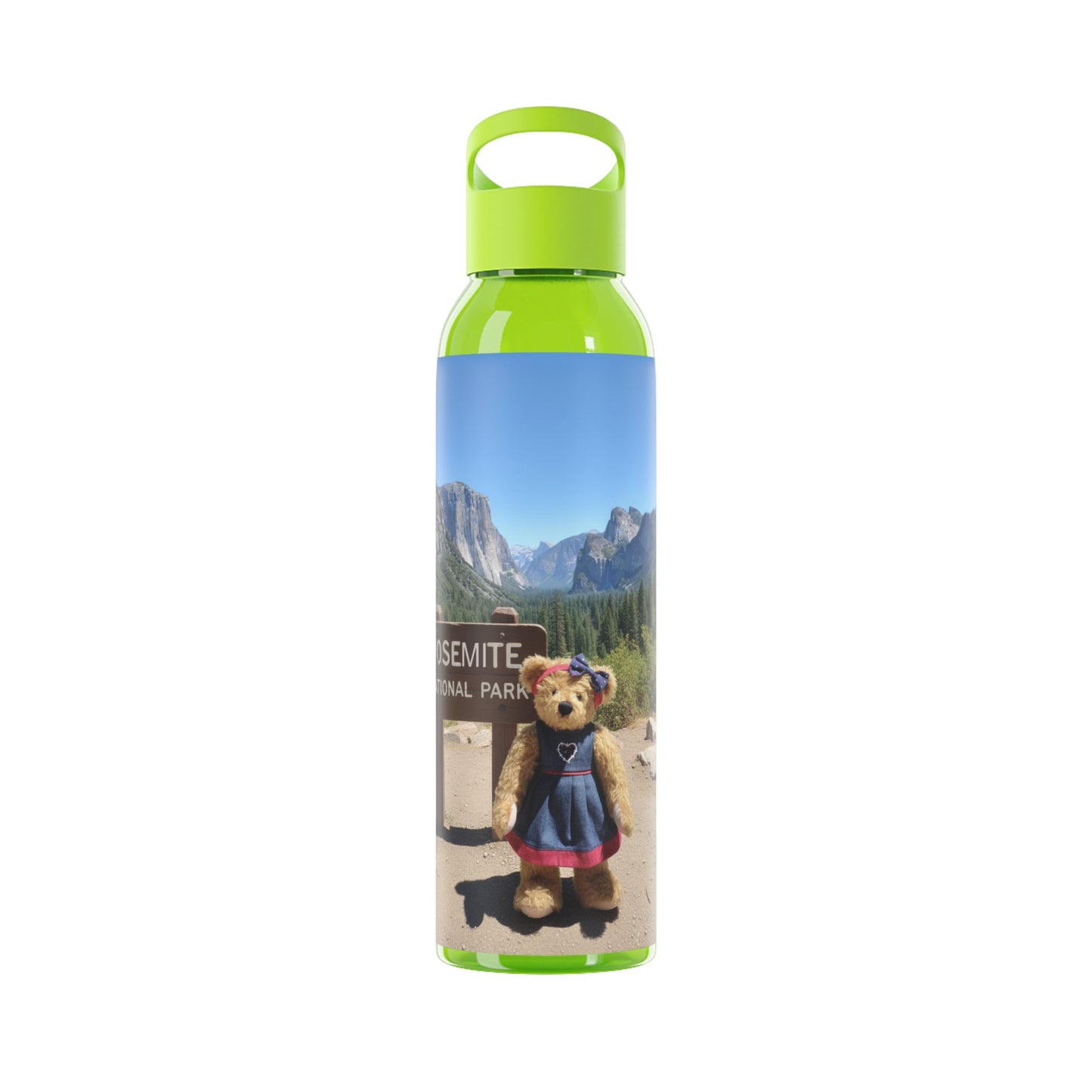 Teddy on Tour Daisy in Yosemite Sky Water Bottle
