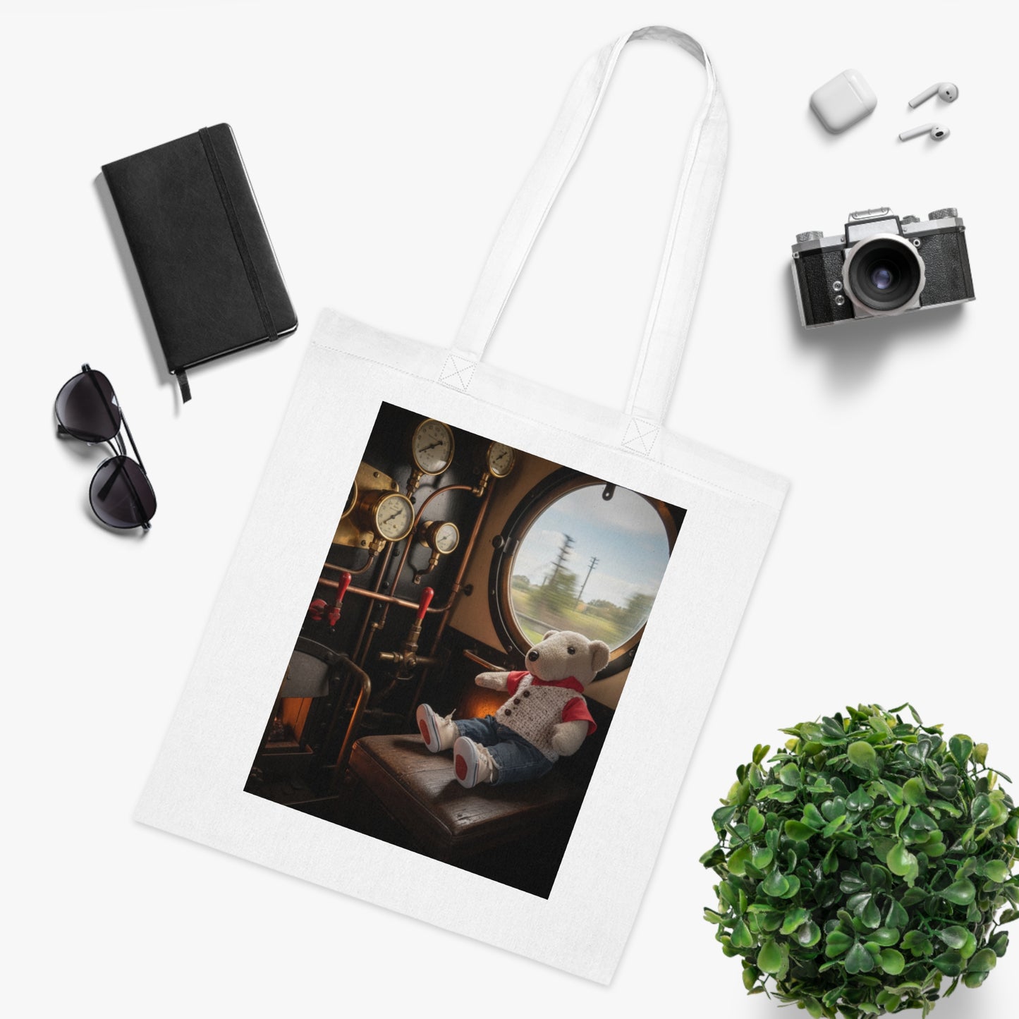 Teddy On Tour – Andrew in Scotland Cotton Tote Bag