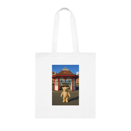 Teddy On Tour – Bexhill Shelter Cotton Tote Bag
