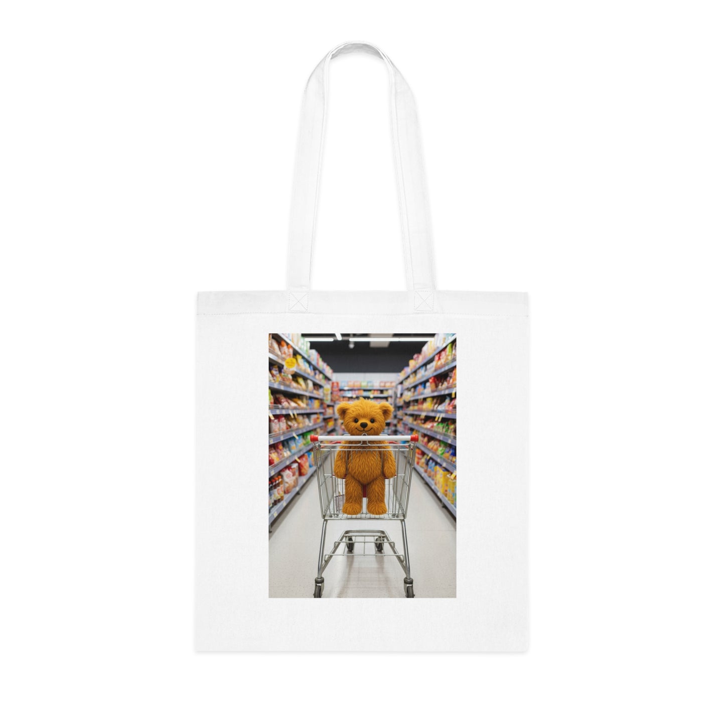 Teddy On Tour Cotton Tote Bag