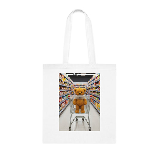 Teddy On Tour Cotton Tote Bag