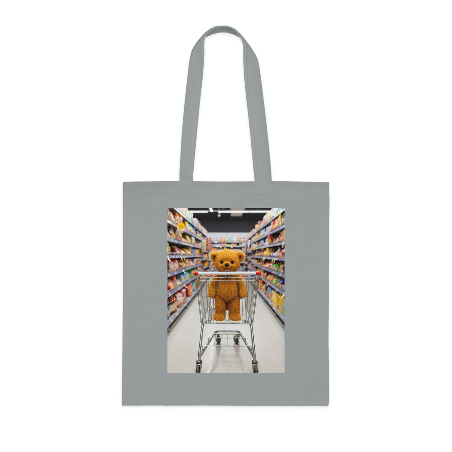 Teddy On Tour Cotton Tote Bag