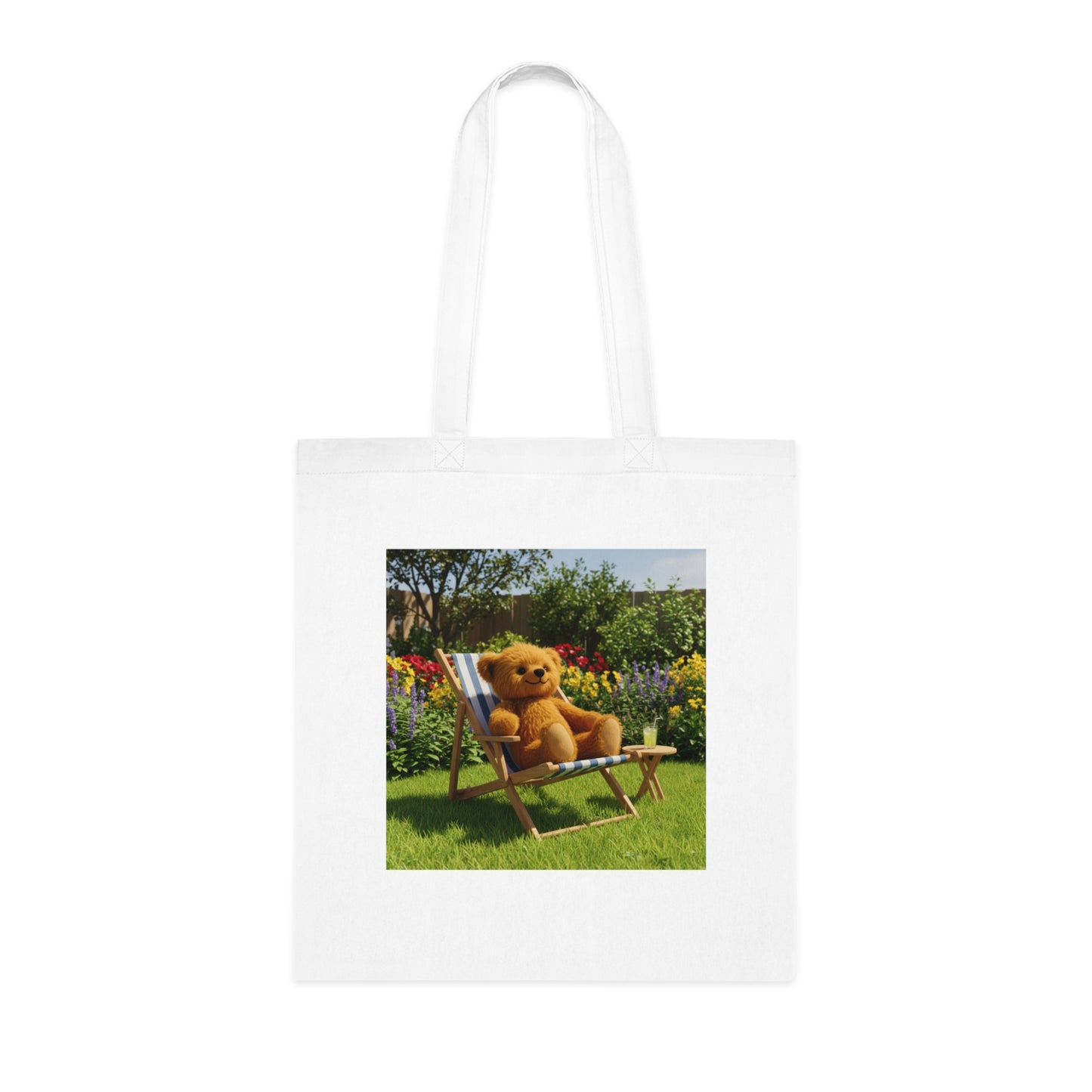 Teddy On Tour Cotton Tote Bag
