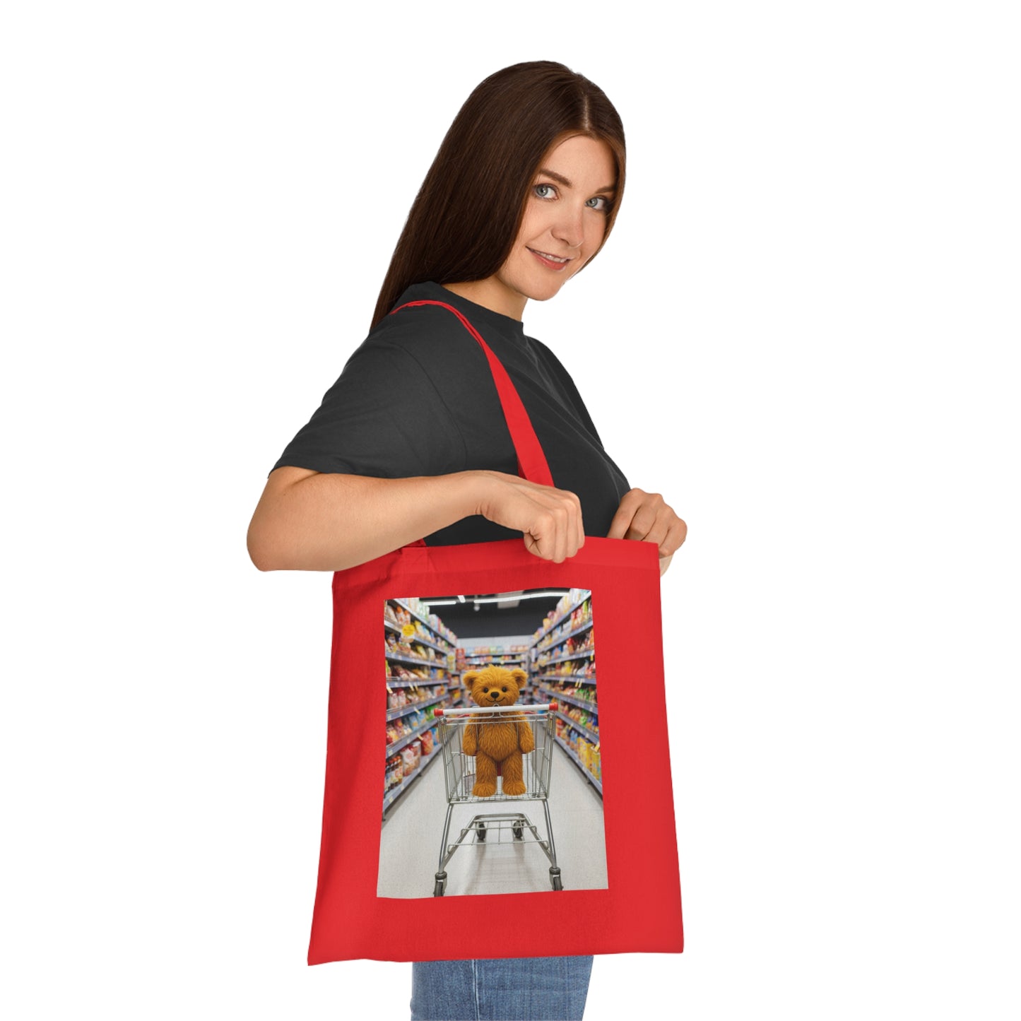Teddy On Tour Cotton Tote Bag