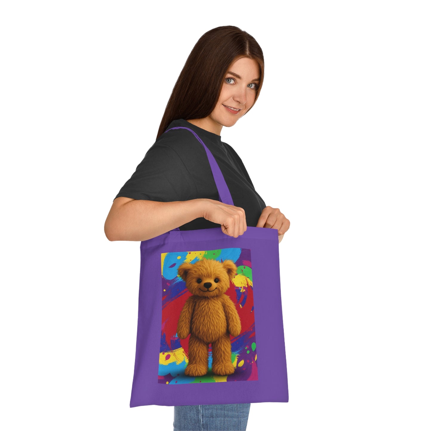 Teddy On Tour Cotton Tote Bag