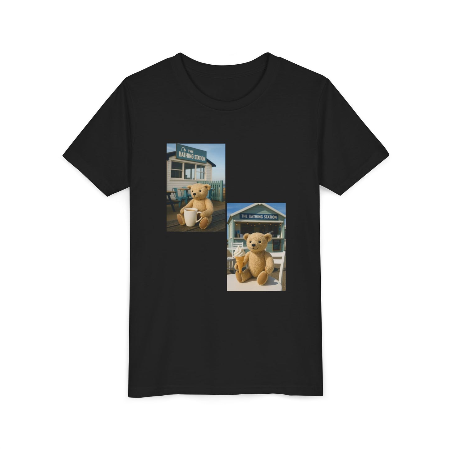 Teddy On Tour – Bexhill Bathing Station Youth Short Sleeve Tee