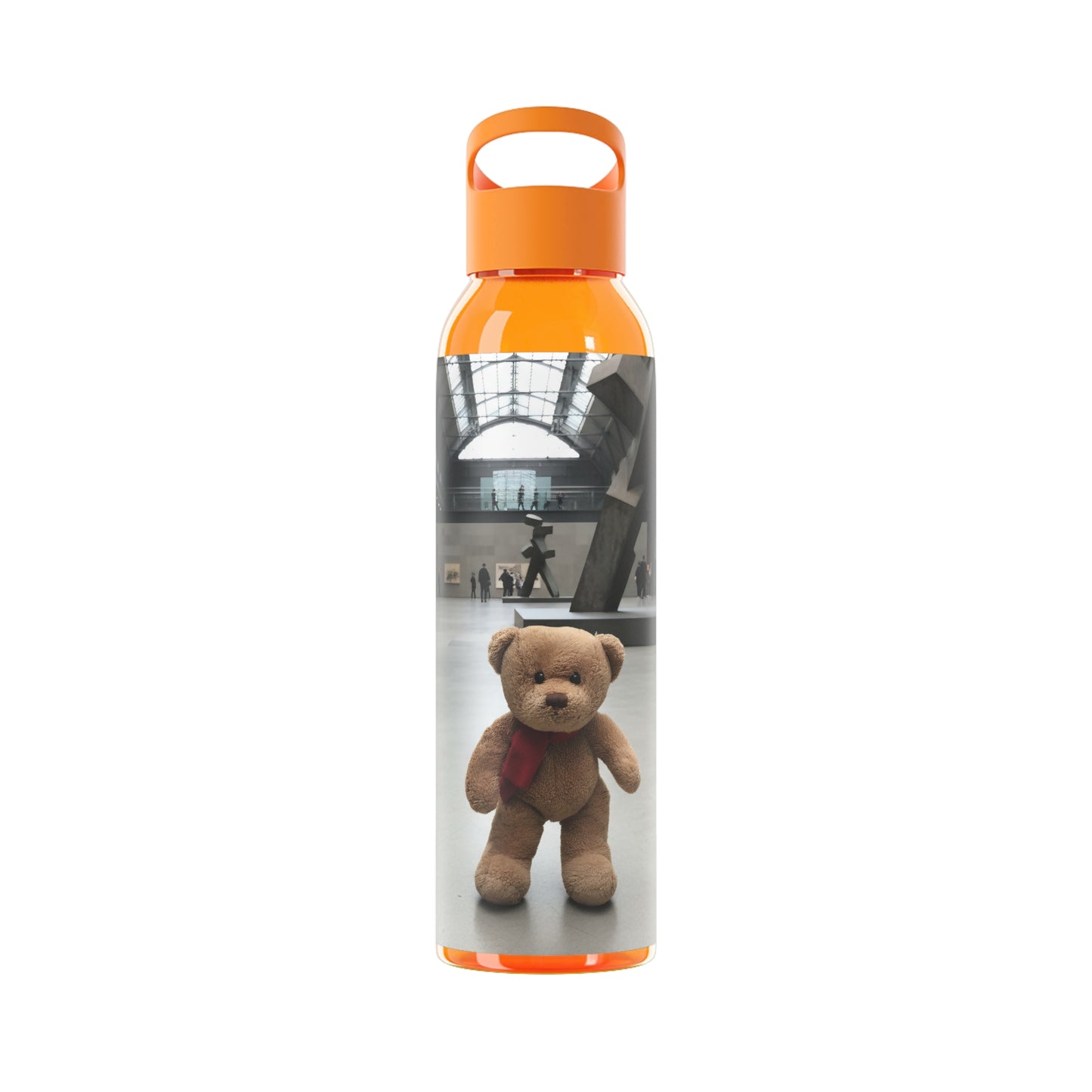 Teddy on Tour Offis at the Tate Modern Sky Water Bottle
