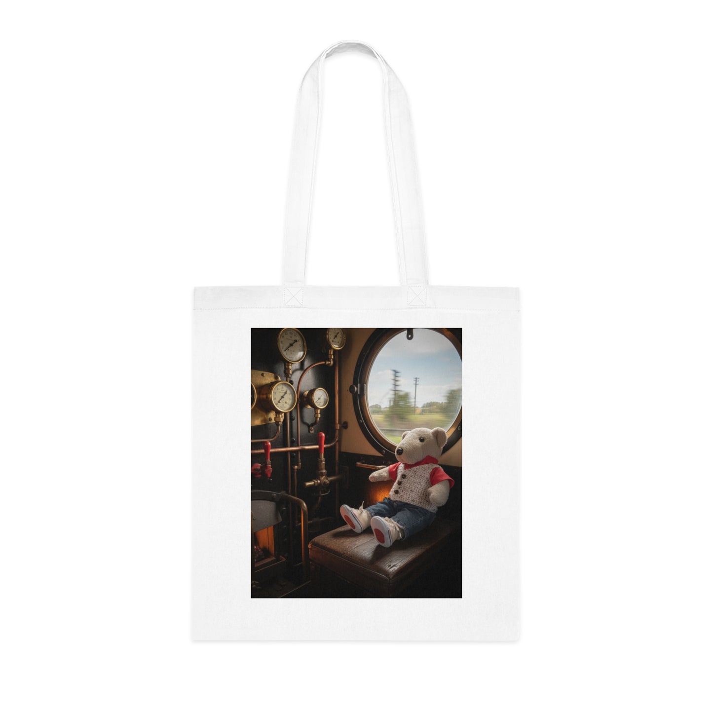 Teddy On Tour – Andrew in Scotland Cotton Tote Bag