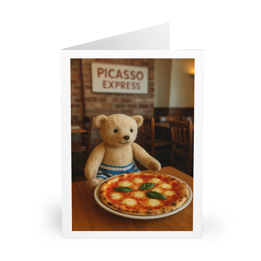 Teddy On Tour – Bexhill Picasso Express Greeting Cards (5 Pack)