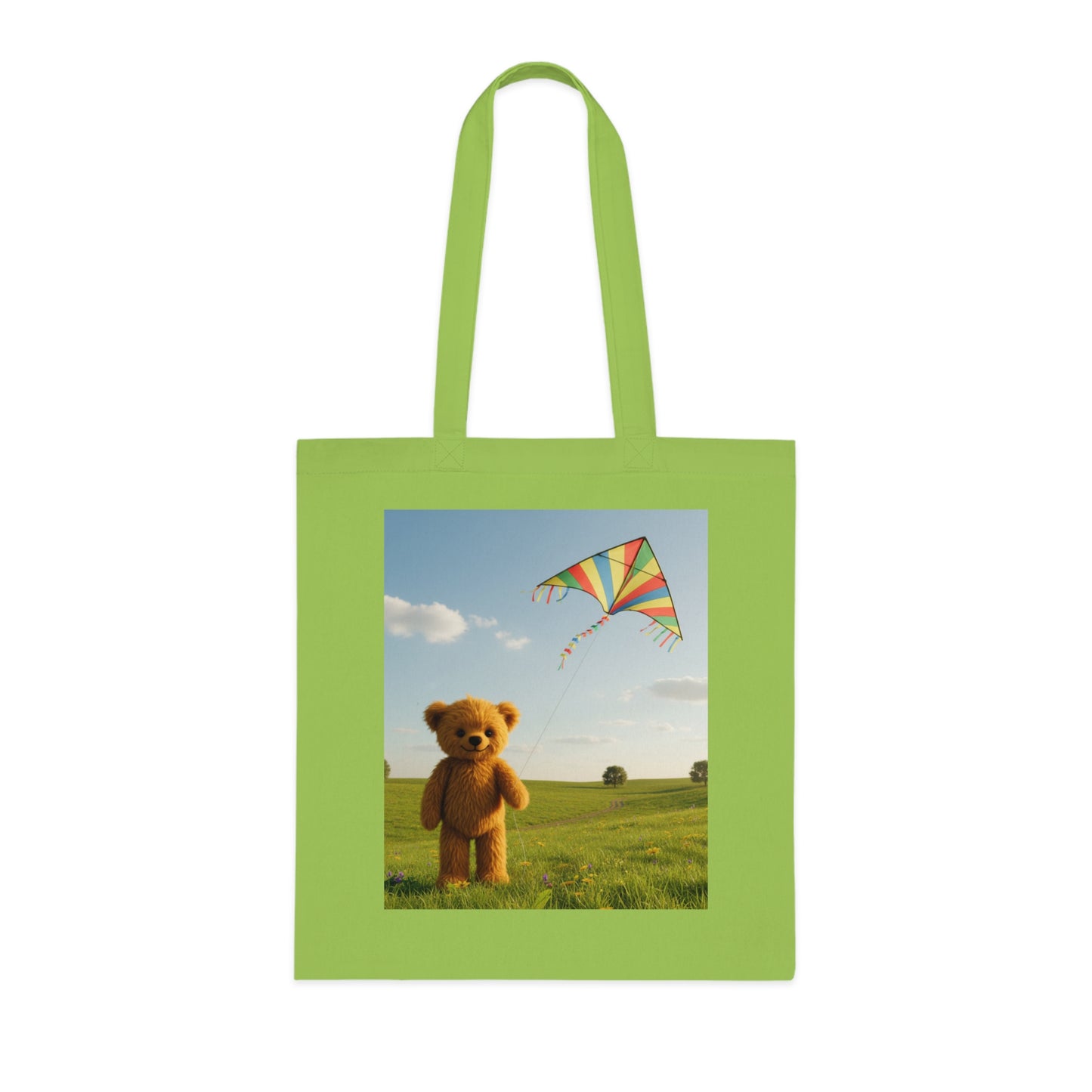 Teddy On Tour Cotton Tote Bag