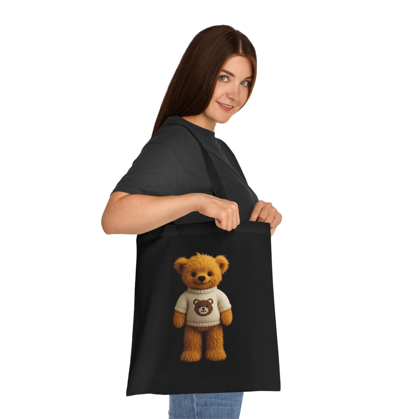 Teddy On Tour Cotton Tote Bag