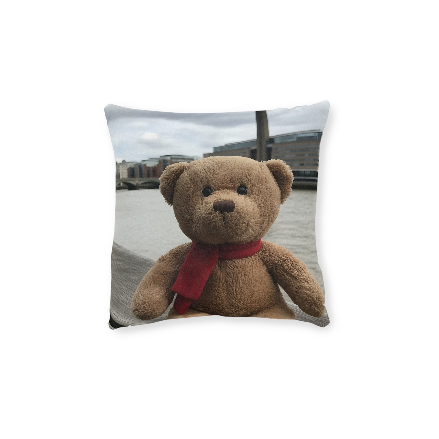Teddy on Tour Offis at the Tate Modern Square Pillow
