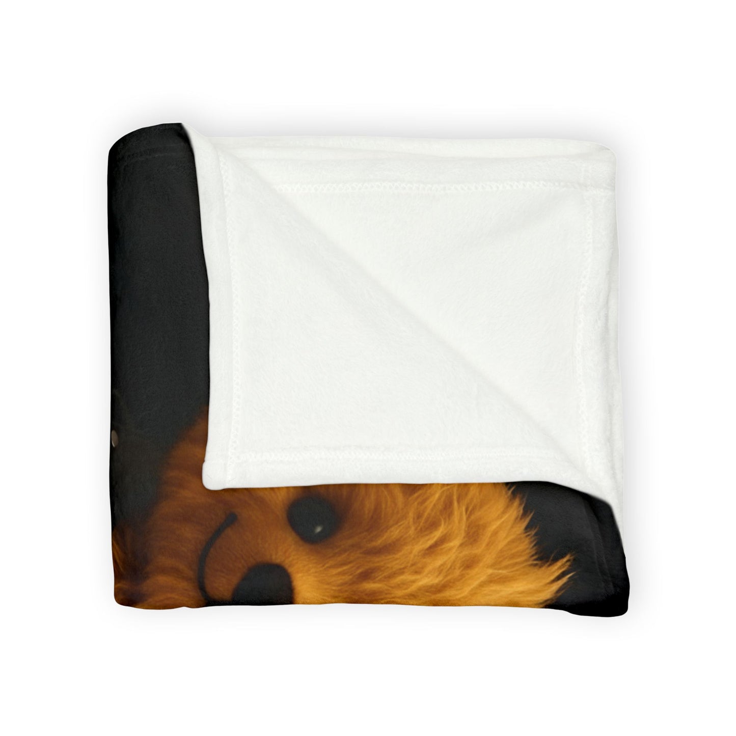 Teddy On Tour Teddy Wearing Leather Jacket Soft Polyester Blanket (look for a matching cushion)