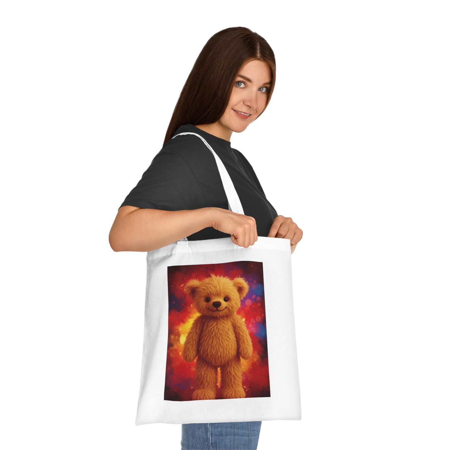 Teddy On Tour Cotton Tote Bag