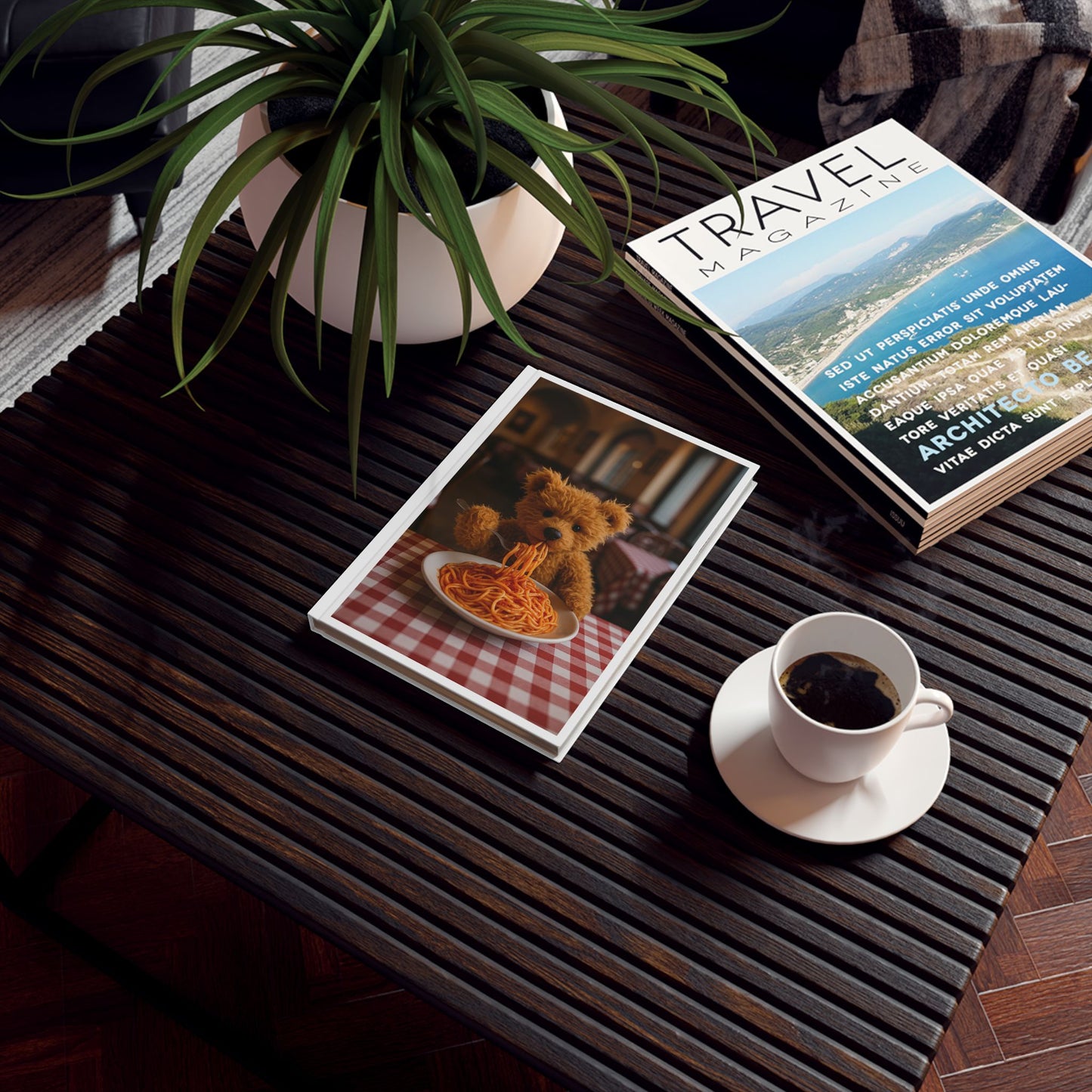 Teddy on Tour Gianni in Italy Hard Backed Journal