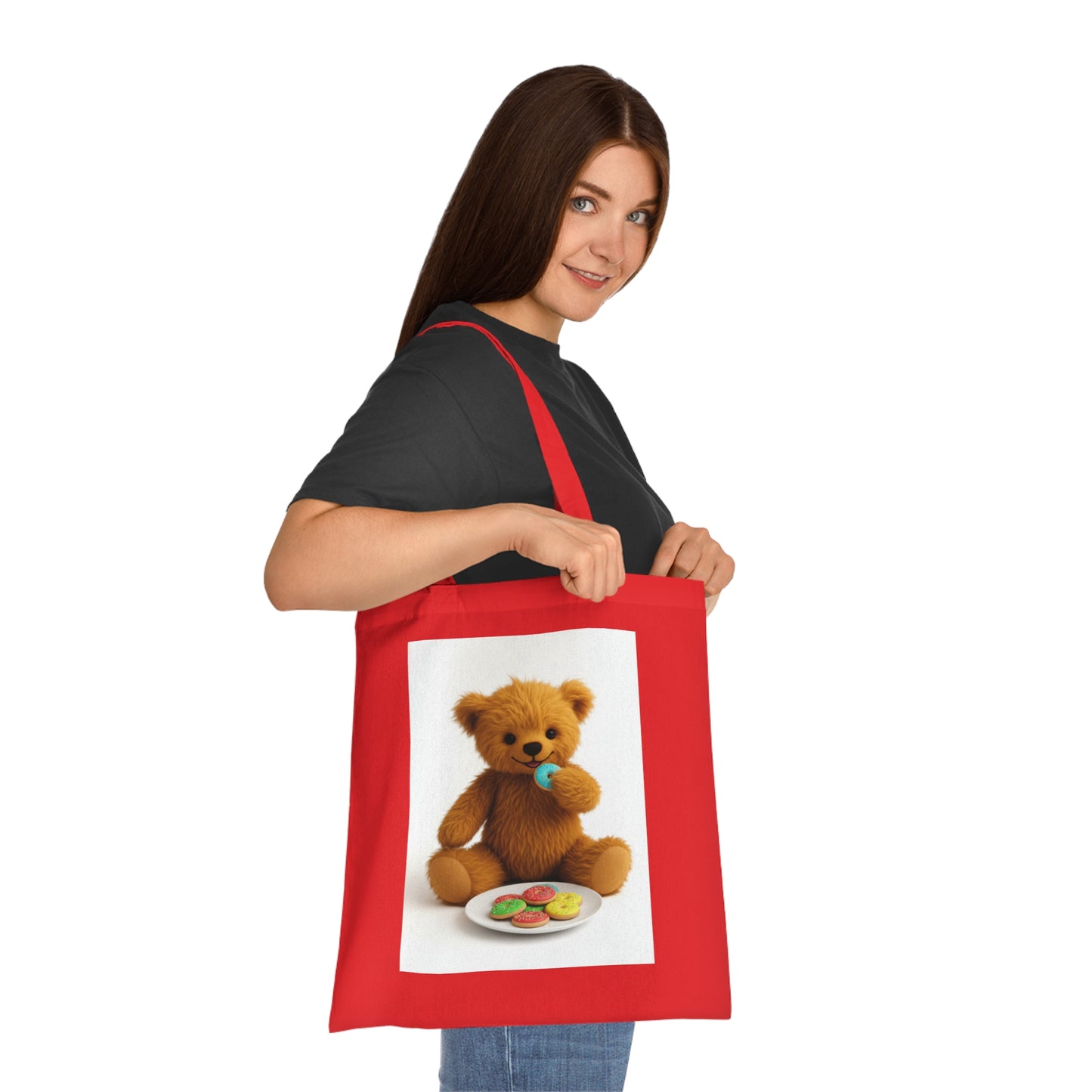 Teddy On Tour Cotton Tote Bag