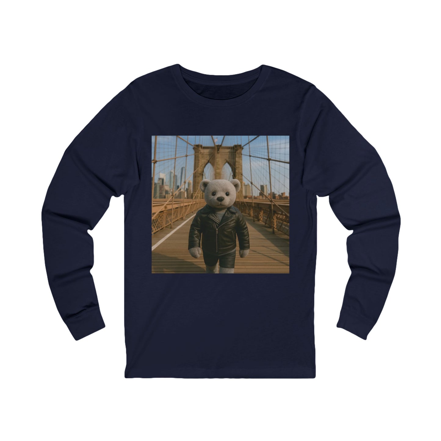 Teddy on Tour Hudson New York Unisex Jersey Long Sleeve Tee