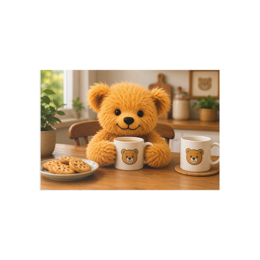 Teddy On Tour Stationery Fine Art Postcards