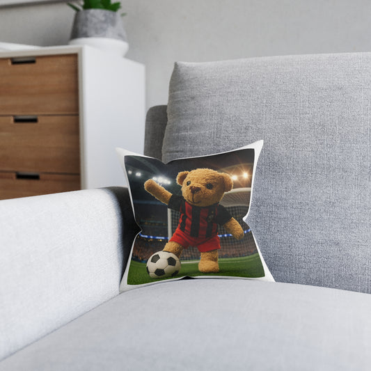 Teddy on Tour Doudou Vieux goes to Wembley Square Pillow