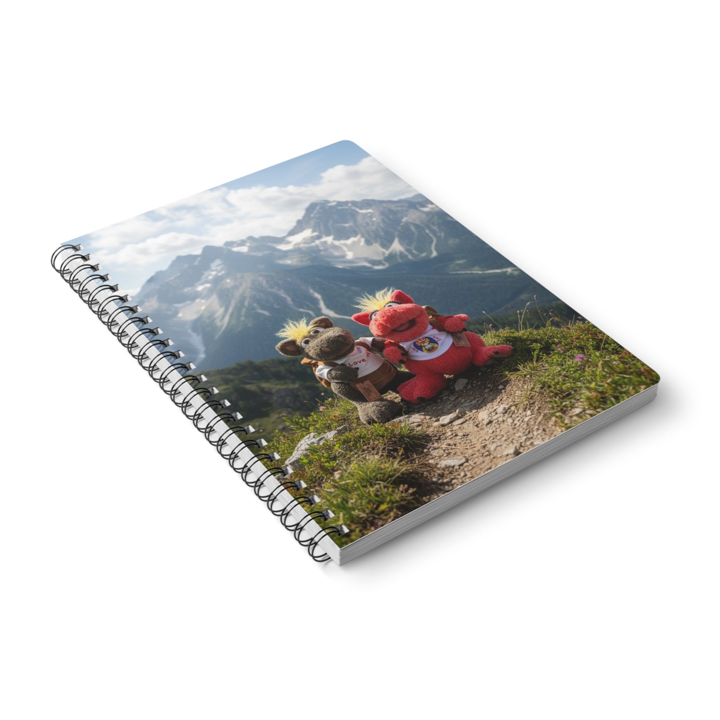 Teddy On tour Octey and Elsie in Seefeld-in-Tirol Austria Softcover Notebook, A5