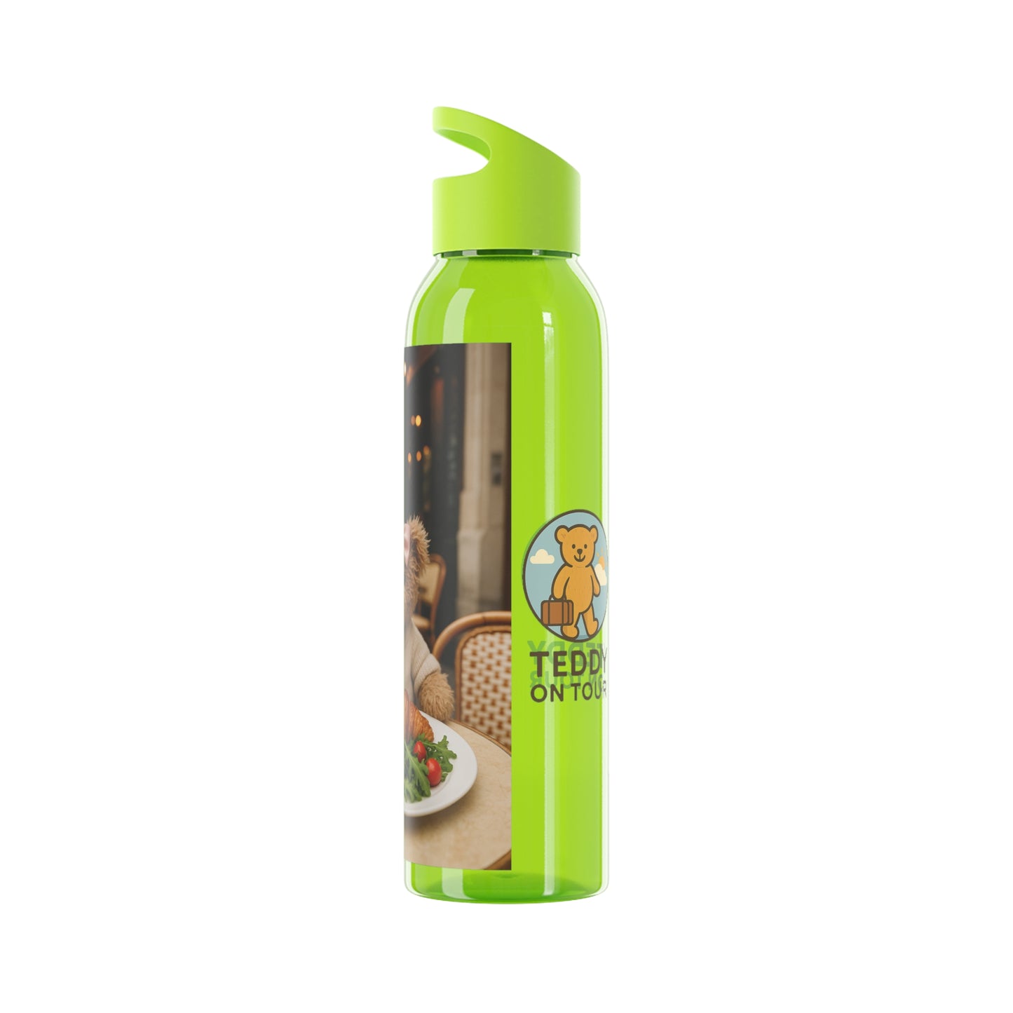 Teddy on Tour Luna in Paris Sky Water Bottle
