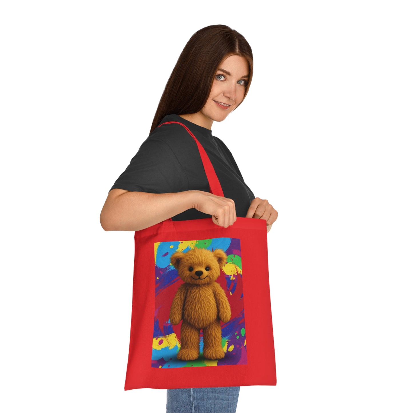 Teddy On Tour Cotton Tote Bag
