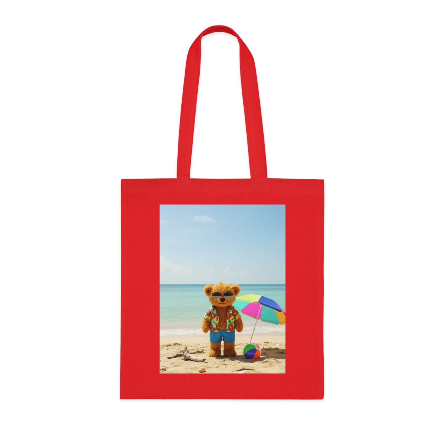 Teddy On Tour Cotton Tote Bag