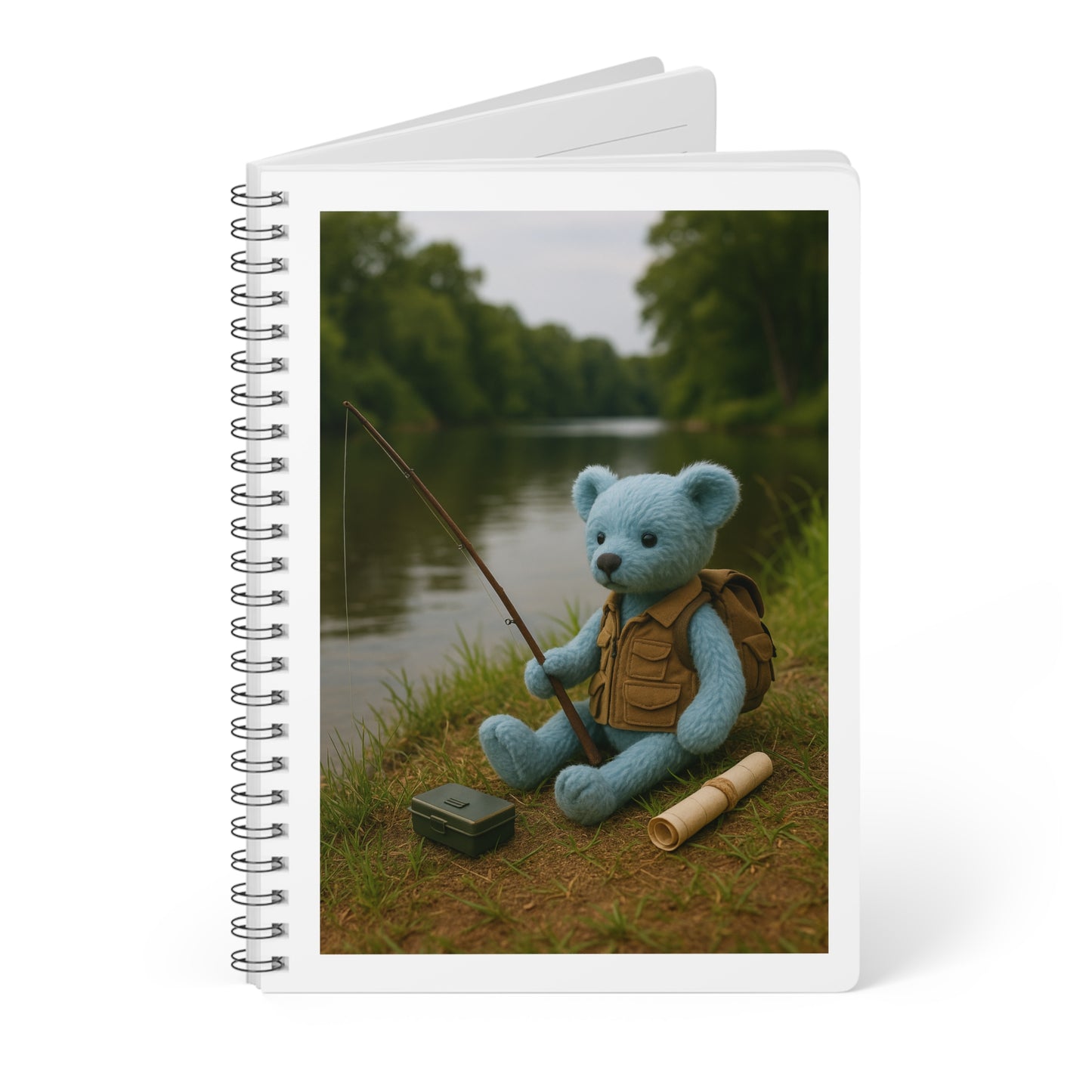 Teddy On tour Indigo goes camping Wirebound Softcover Notebook, A5