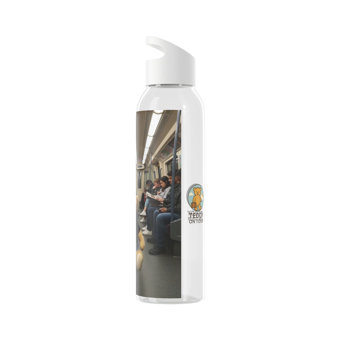 Teddy on Tour Ralphie in London Sky Water Bottle