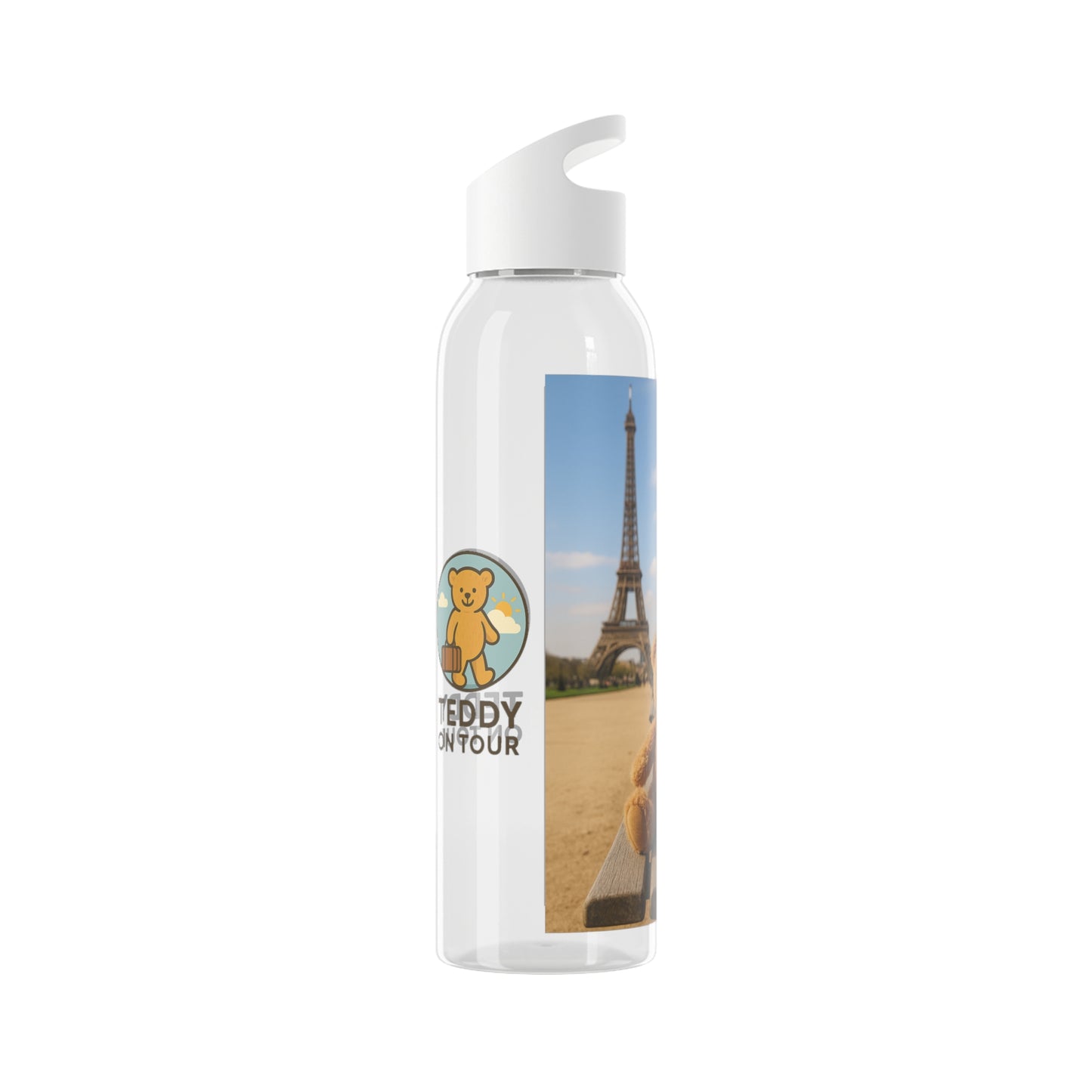 Teddy on Tour Luna in Paris Sky Water Bottle