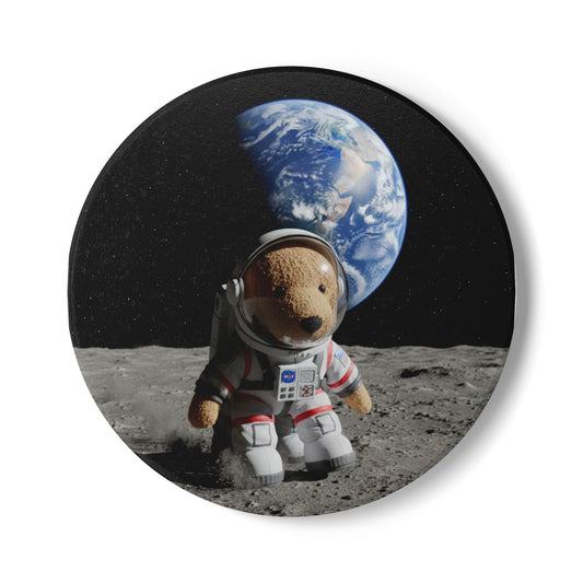Teddy on Tour Rusty in Space Ceramic Coaster