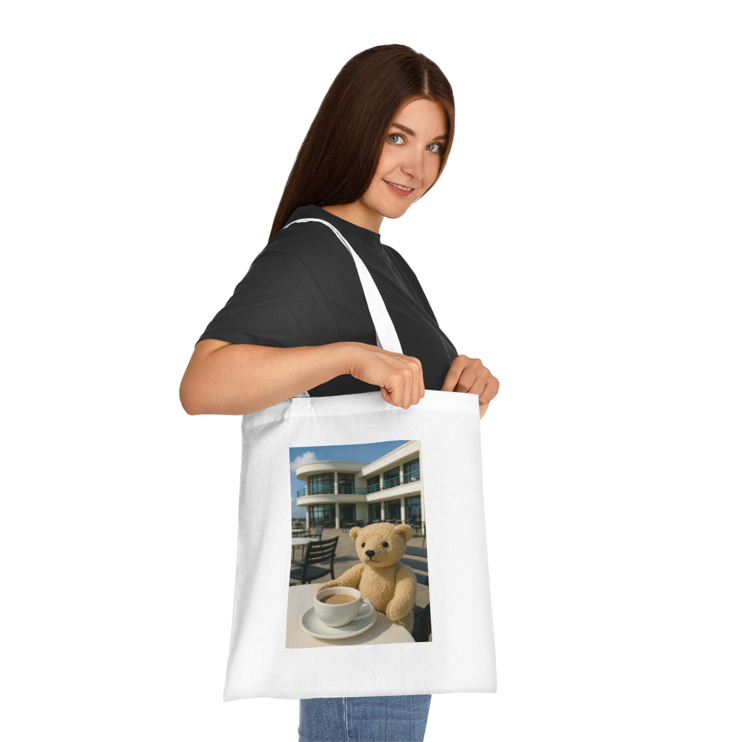 Teddy On Tour – Bexhill Pavilion Cotton Tote Bag