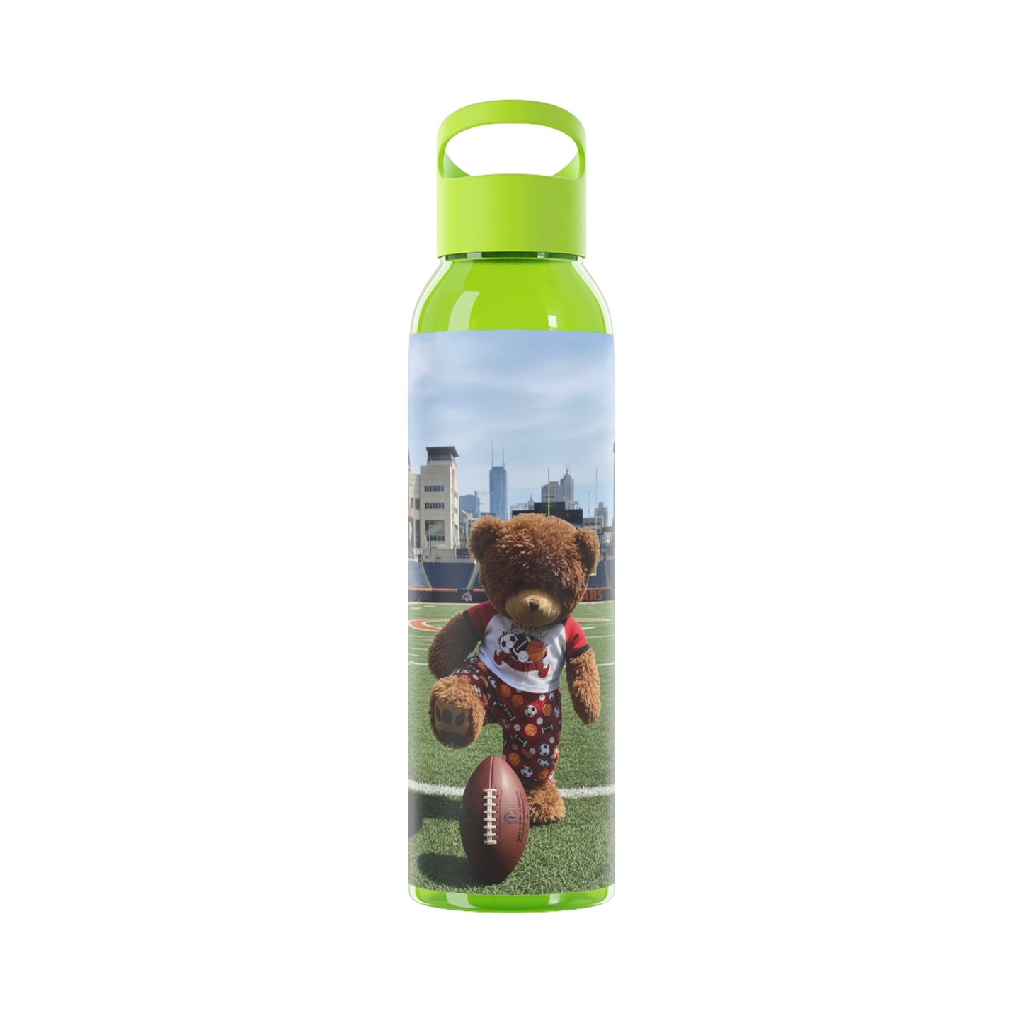 Teddy on Tour Jake in Chicago Sky Water Bottle