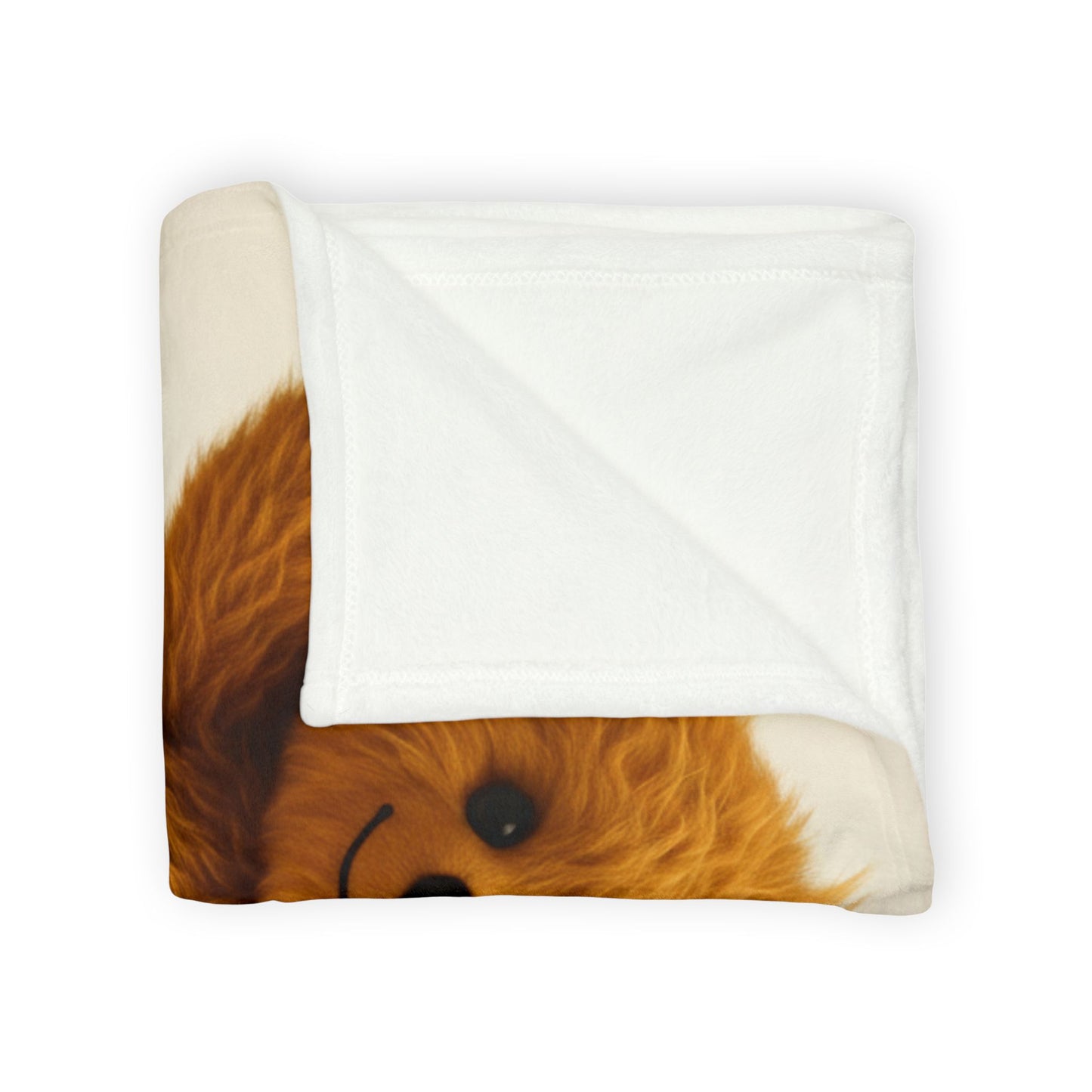 Teddy On Tour Teddy Pale Background Soft Polyester Blanket (look for a matching cushion)