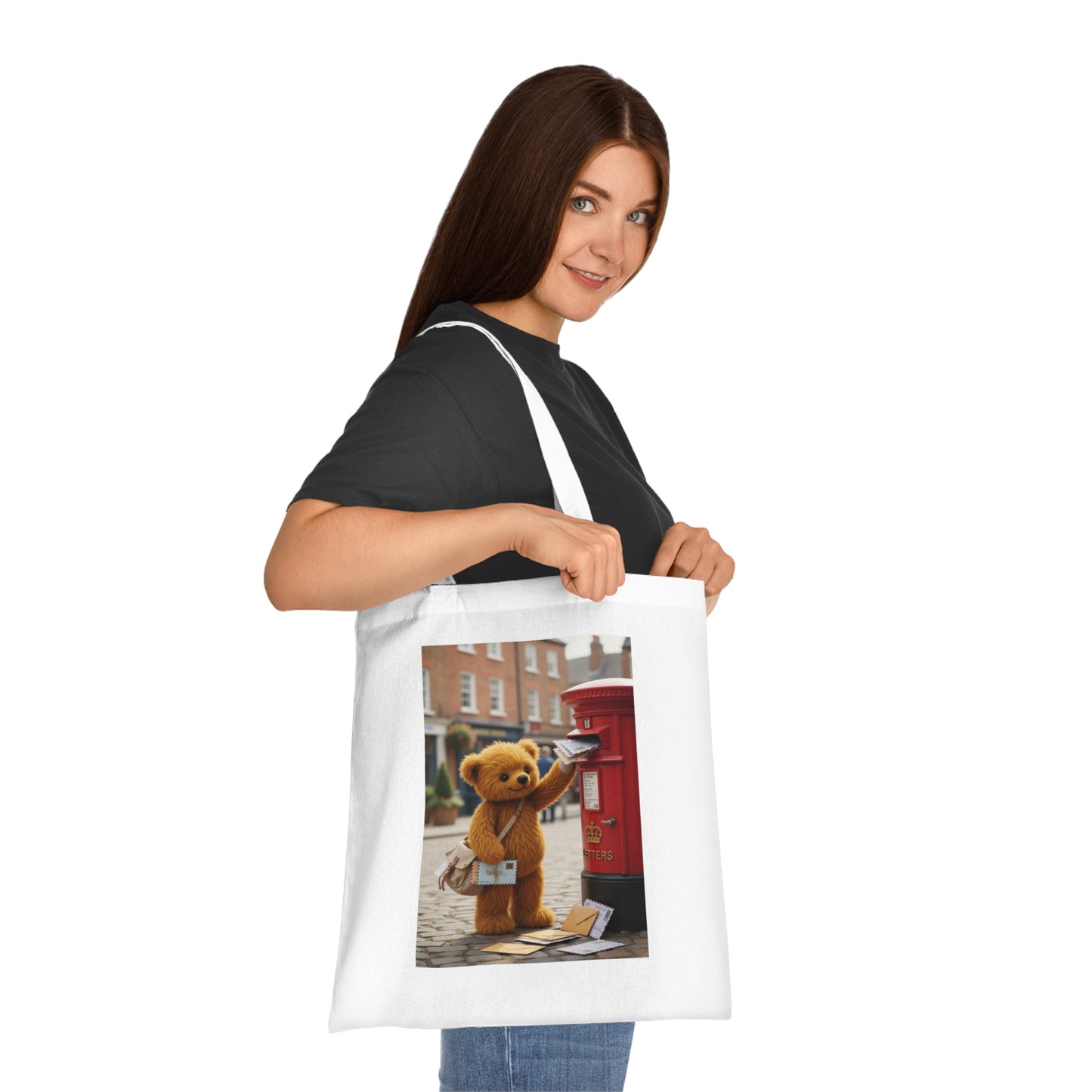 Teddy On Tour Cotton Tote Bag